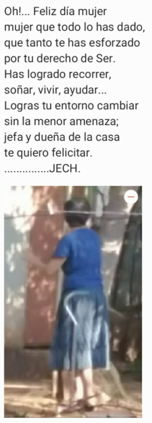 Poema Feliz dia mujer firmado J.E.C.H.