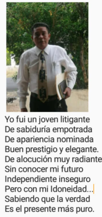 Poema Yo fui un joven litigante.