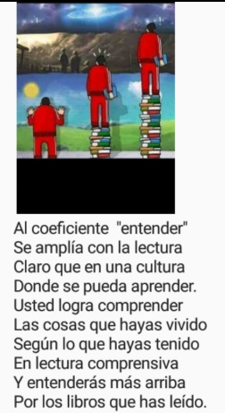 Poema sobre lectura y entendimiento.