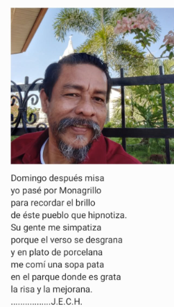Poema sobre Monagrillo firmado J.E.C.H.